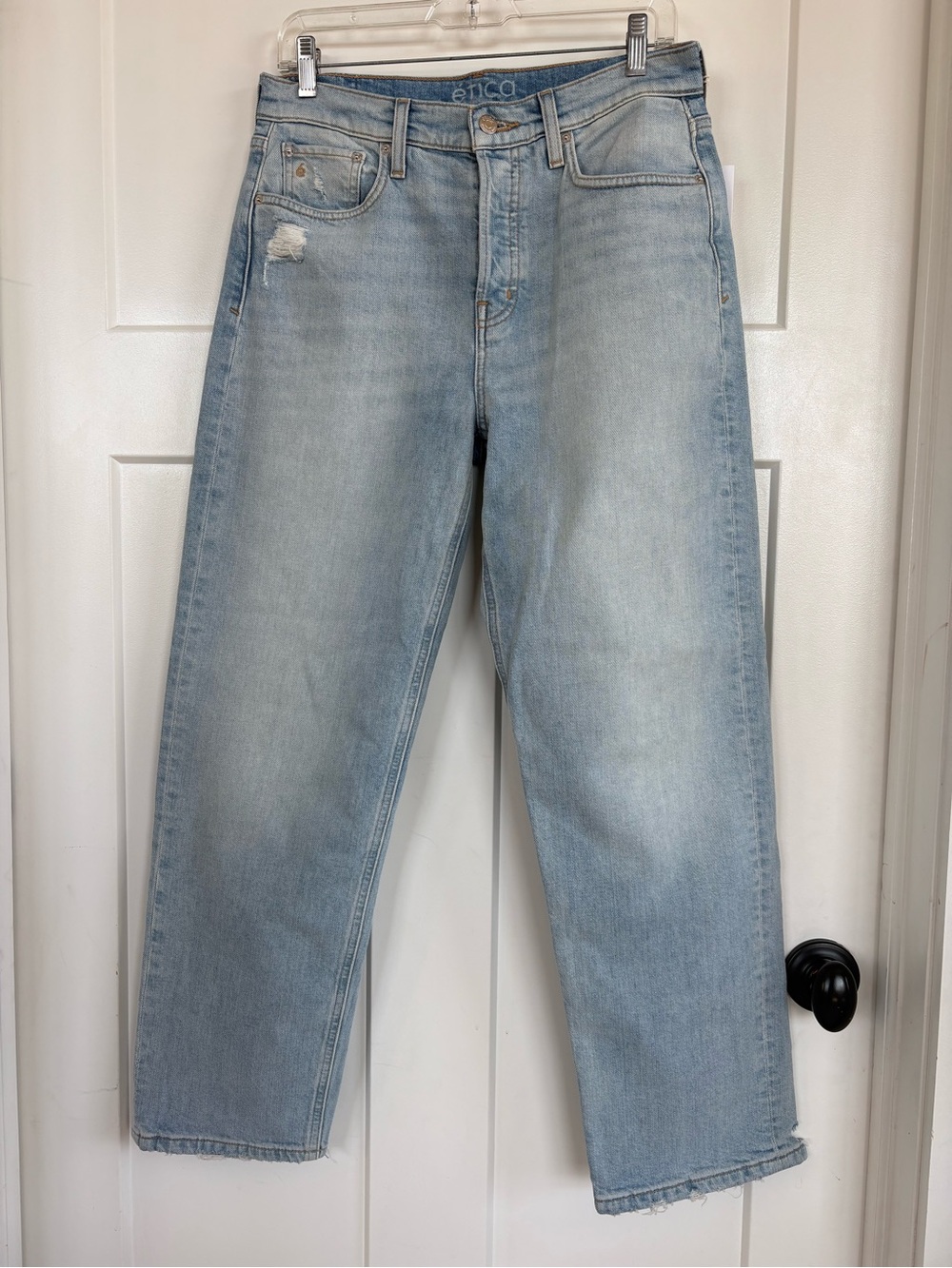 Etica Tyler Vintage High Rise Light Blue Straight Leg Jeams S: 28 NWT